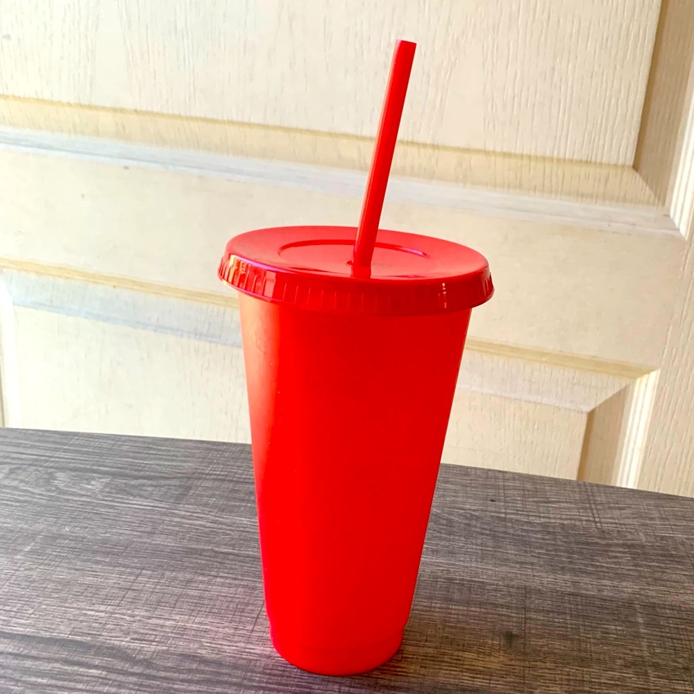 🍒🍒 24oz Red & Glitter Tumbler